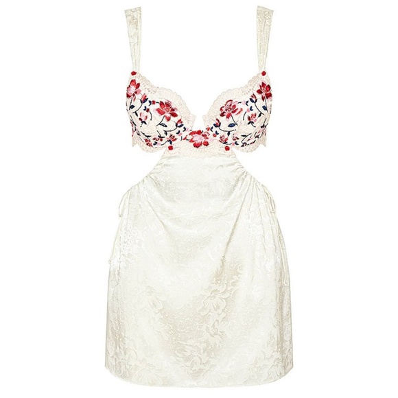 For Love And Lemons Festival Rose Dress Ivory  NEW - Picture 2 of 5